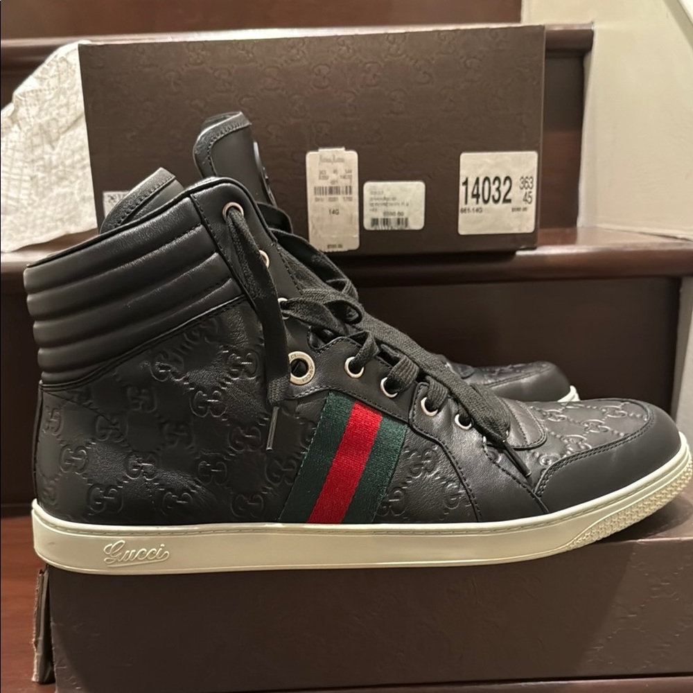 Gucci Black High-Top Sneakers - Picture 2 of 8